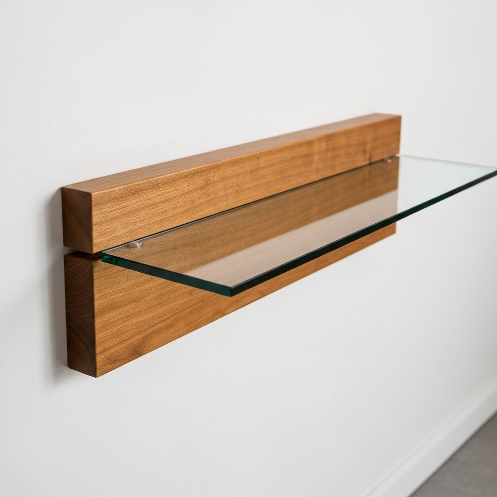 재동 투명 유리 결합 선반